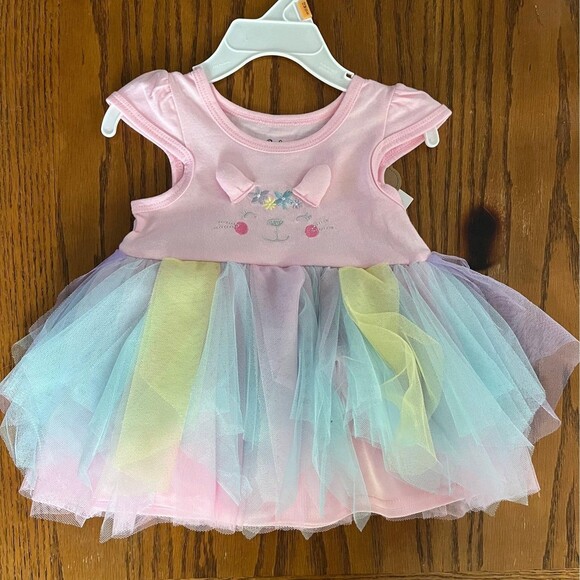 pink dress with tutu size 12 months - Picture 1 of 2
